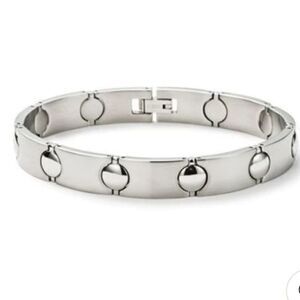 Brushed and Polished Stainless Steel link  Bracelet